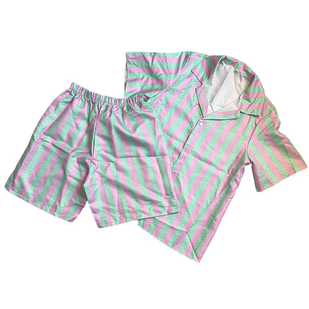 Barbie Ken pastel striped beach time Halloween two piece set costume